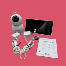 Hello Baby HB6082L White Baby Monitor w/ 5.5" LCD Display 2.4Ghz