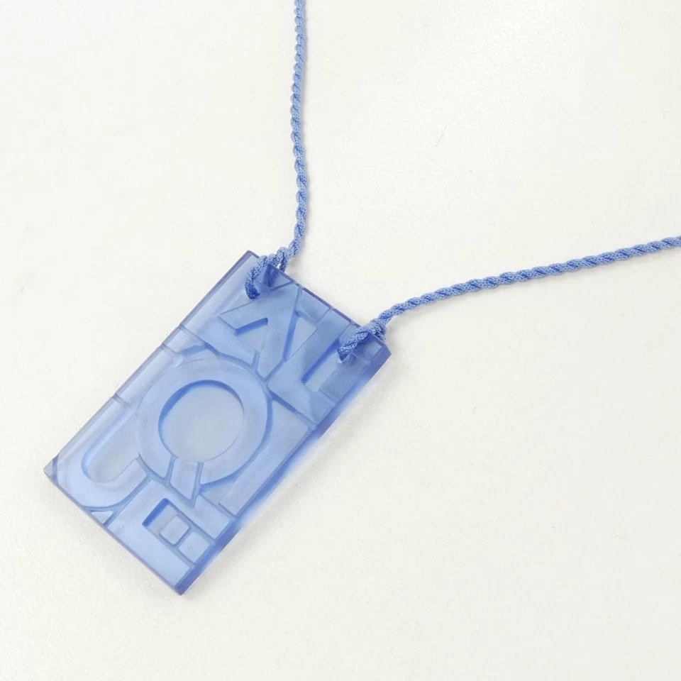 LALIQUE Necklace Pendant Crystal Fashion Accessory Elegant Blue F026 - Image 2 of 4