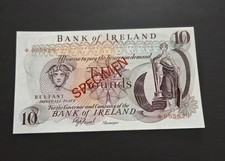 EXT RARE “ONLY 25 KNOWN” 1978 IRELAND “SPECIMEN” 10 POUNDS UNC UNIQUE