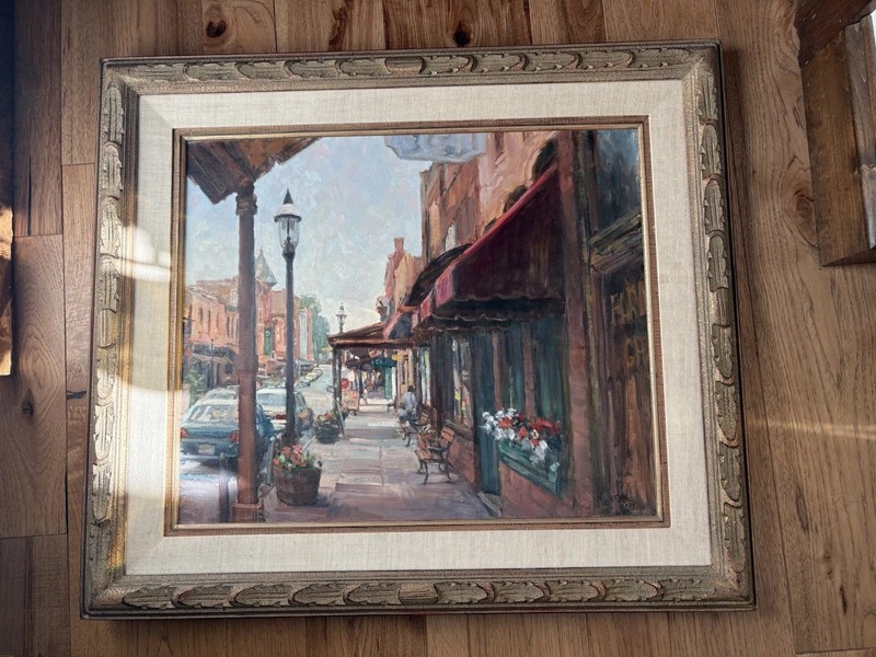 Jack Terry Vtg Oil Painting On Canvas Framed 32.25x28.35”