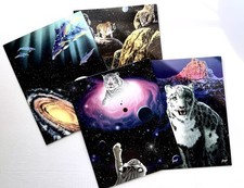 Rare Celestial Wildlife 2-Pocket Binder Mead Folders, Set Of 4, NEW, Unpunched