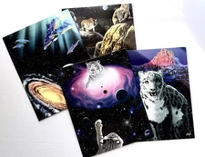 Rare Celestial Wildlife 2-Pocket Binder Mead Folders, Set Of 4, NEW, Unpunched