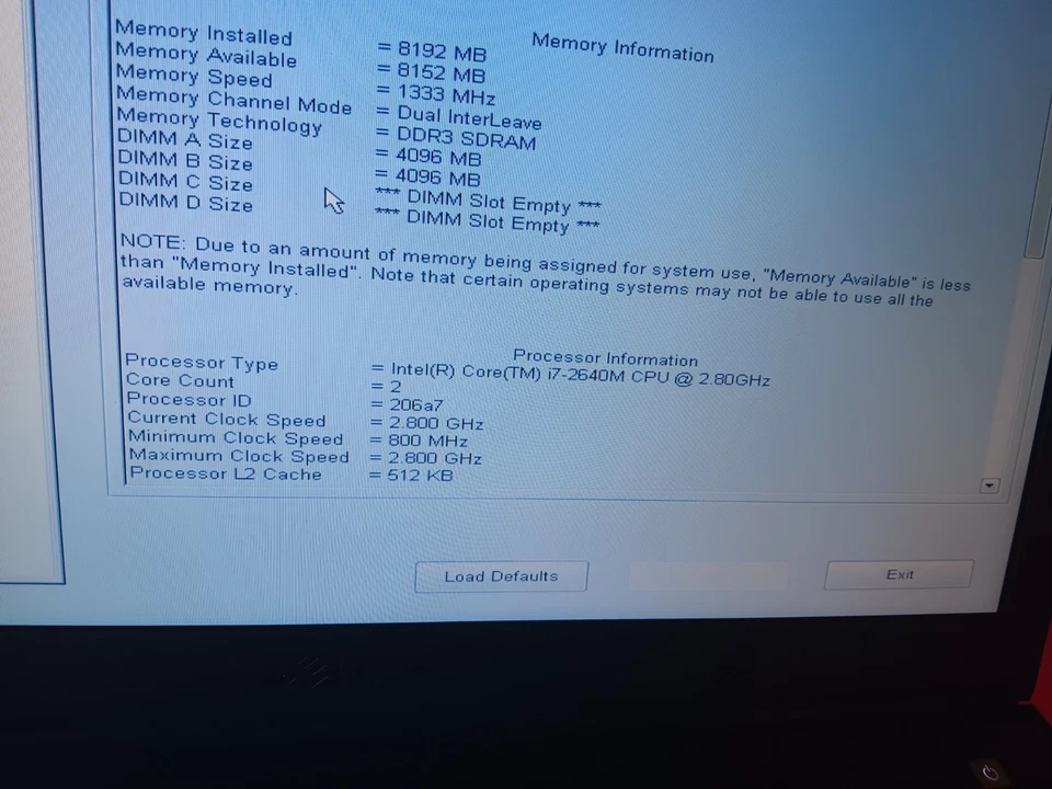 Portátil Dell Precision M6600 Intel Core i7-2640M 2,80 GHz 8 GB de RAM con llave iluminada  Foto 4 de 4