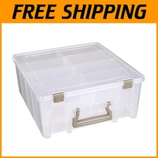 Super Satchel Double Deep Compartment Box - Gold - Pack of 1