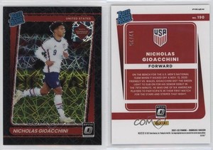 2021-22 Donruss Road to Qatar Optic Black Velocity Prizm /25 Nicholas Gioacchini