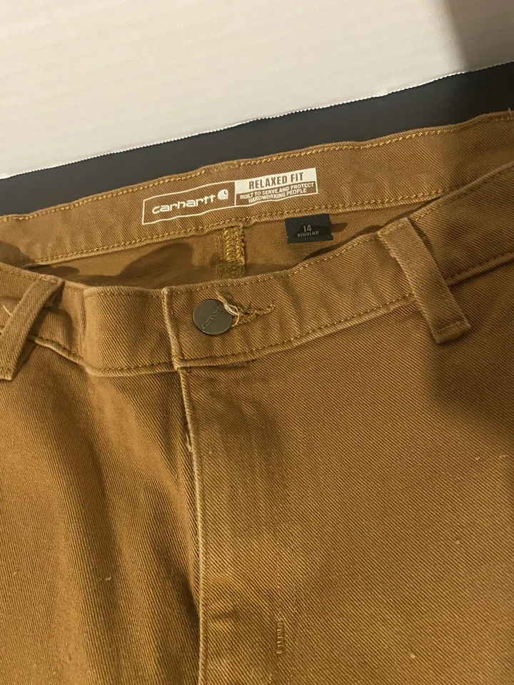 Pantalones Carpintero Juvenil Carhartt Marrón Pato Lona Talla 14 Regular Niños *Ver Fotos Foto 2 de 4