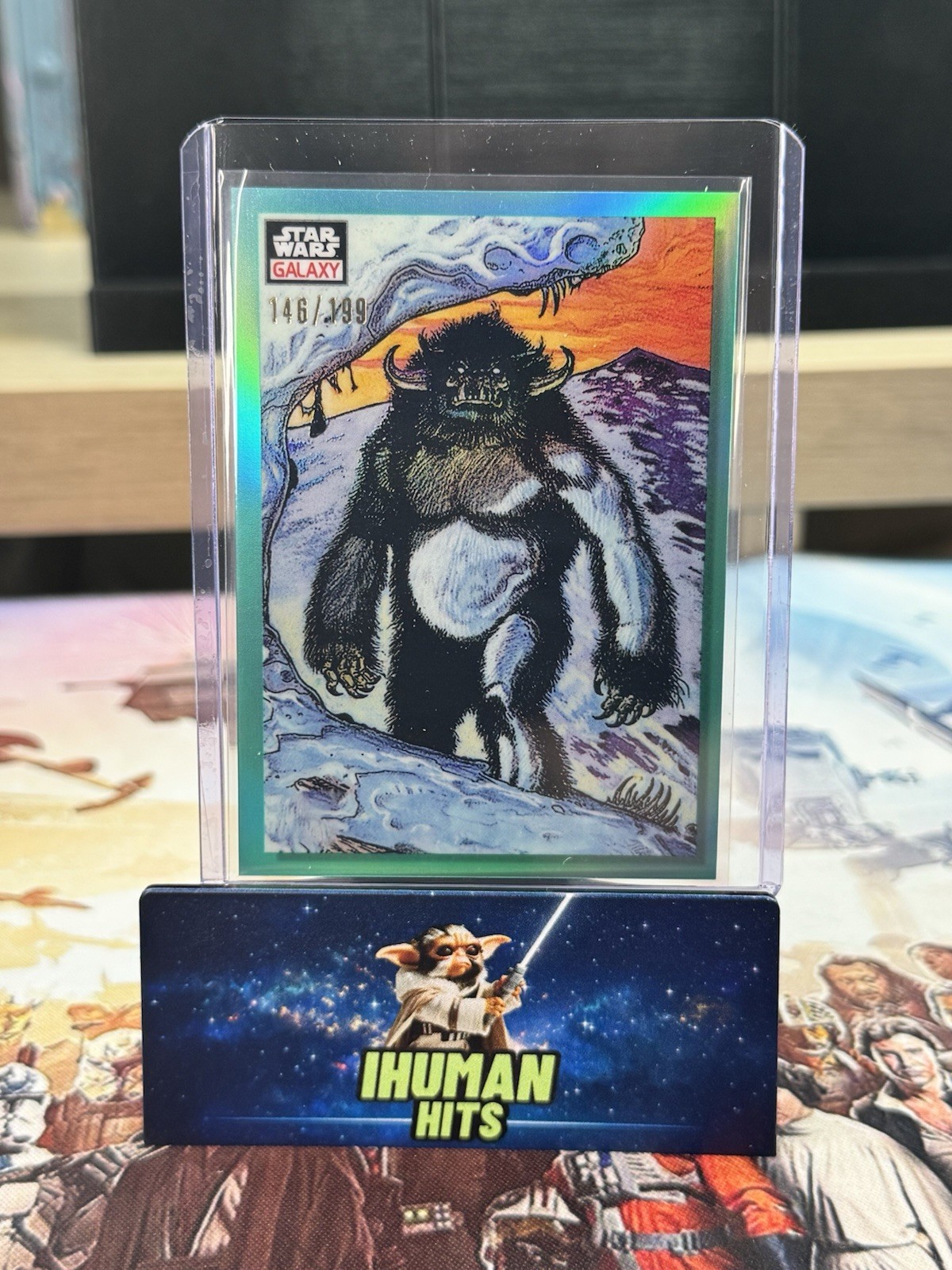 2023 Star Wars Topps Chrome Galaxy Wild Wampa #9 Aqua Refractor /199