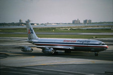 Original 35mm colour slide of American Freighter Boeing 707-323C N7568A at JFK