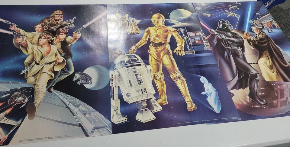 LOT OF 75 18x22 Star Wars Rare Cascade Original 1978 Movie Posters Set Of 3 VTG - Image 2 of 4