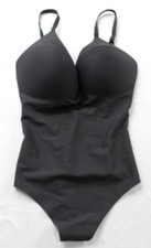 Skims Womens Ultimate Body Super Push-Up Thong Bodysuit NN7 Onyx Black Large NWT