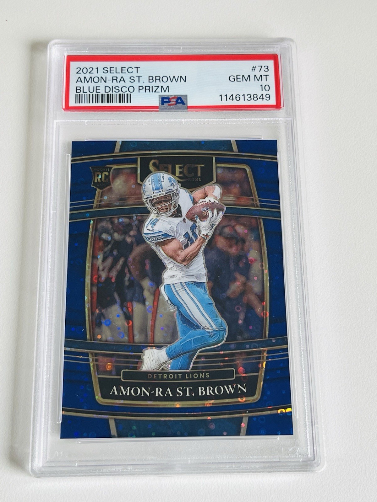 Amon-Ra St. Brown Panini Select #73 Blue Disco