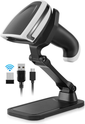 1D 2D Barcode Scanner, Handheld Barcode Reader Bluetooth Wireless QR Code Scanne
