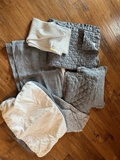 Pottery Barn Kids Belgian Flax Crib Bedding Set Bundle