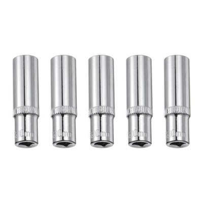 1/4'' Drive 6-Point Shallow Socket 4pcs 10mm & 2pcs 13mm Repair Deep Socket, 1Set