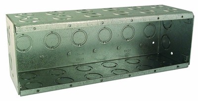 965 3-1/2-Inch Deep 134.8 Cubic Inch 6-Gang Nongangable Masonry Box, Gray