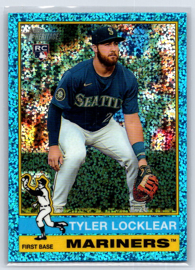 2025 Topps Heritage Tyler Locklear #447 RC Light Blue Sparkle Seattle Mariners
