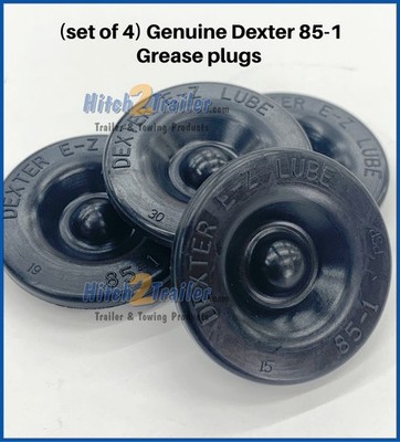 (4) Dexter EZ Lube Genuine Trailer Camper RV Axle Rubber Grease Plug Hub Dust