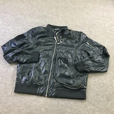 Mens Members Only Black Bomber Jacket Size Large NWT