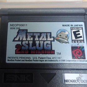 Metal Slug 2nd Mission Neo Geo Pocket Color NGPC English W/ Dust Cover SNK 2000