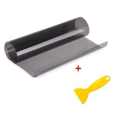 12x72 Gloss Light Black Smoke Headlight Taillight Fog Light Tint Film Vinyl