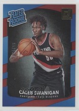 2017 Panini Donruss Rated Rookies Holo Red Laser 64/99 Caleb Swanigan #175 0b3