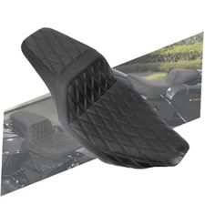 One-piece Two-Up Seat Driver Passenger Seat Fit for Harley Black Stitching