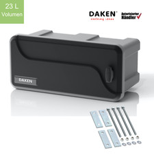 Deichselbox Daken Blackit 1 550x250x295mm + V-Deichsel Halter Anh&auml;nger Staubox