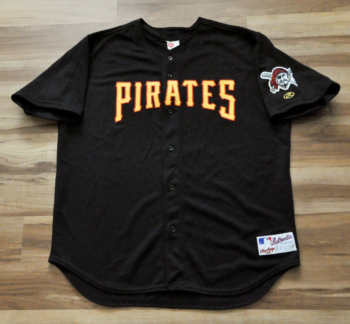 Pittsburgh Pirates Rawlings Jersey Authentic Blank Sewn Black MLB