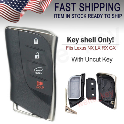 Remote Smart Key Fob Shell Case For Lexus NX LX RX GX460 UX200 UX250h 4 Buttons