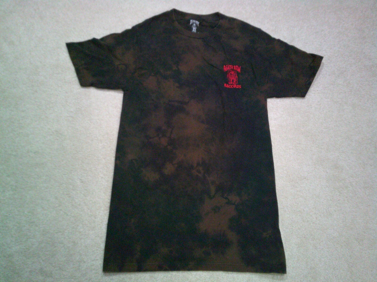 FILA Maglietta Death Row Records Uomo Small Black Tie Dye