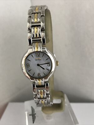 Citizen Damen Eco Drive Perlmutt Zifferblatt zweifarbig Armband Uhr EW8694-52D