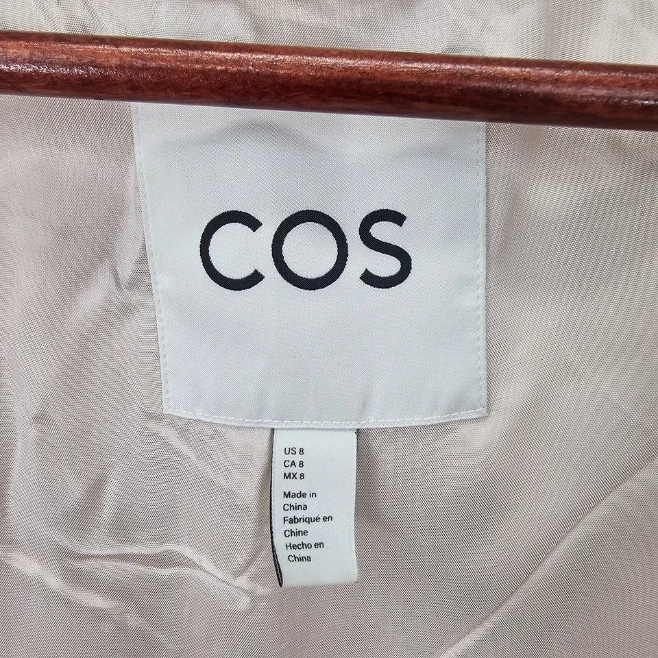 COS Sherpa Chaleco Chaqueta Mujer Pequeño Blanco Off Sudadera con Capucha Chaleco de Peluche Acogedor Imitación Piel Foto 4 de 4