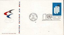 UN 510 UNITED NATIONS FDC enveloppe 1er jour : United nations air mail
