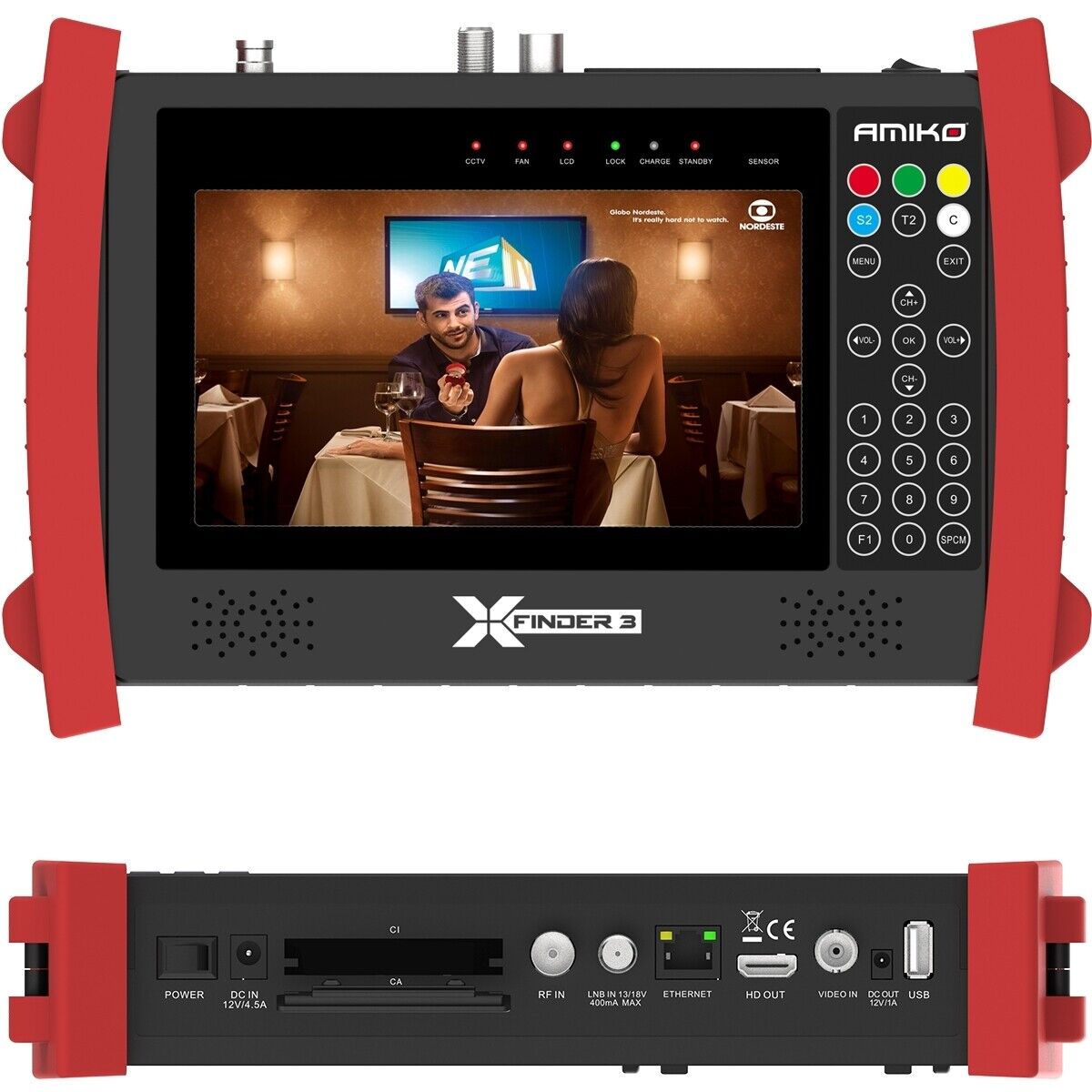 Thumbnail - Amiko X-finder 3 Hd Dvb-s/s2 + C/t/t2 Satfinder Lcd Display Messgerät