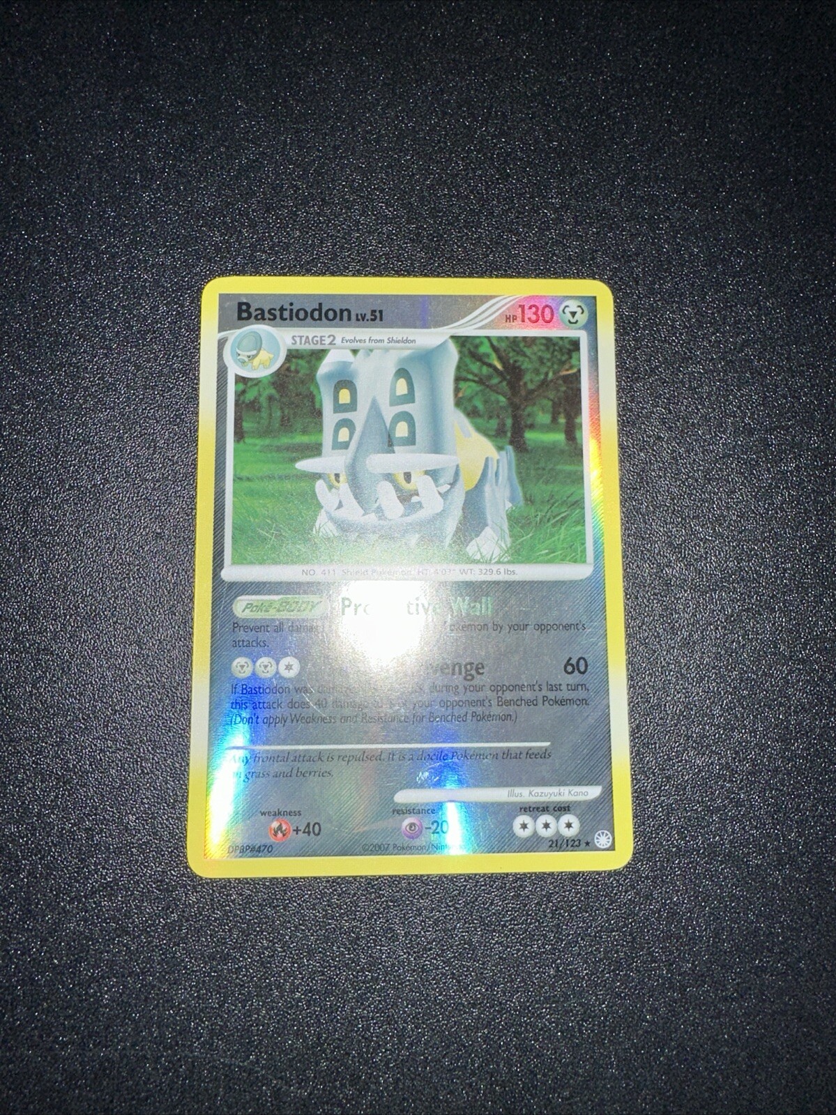 Pokémon TCG Bastiodon 21/123 Mysterious Treasures Reverse Holo Rare NM