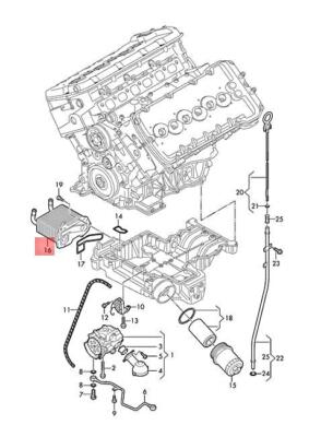 Genuine AUDI A8 S8 quattro 4HC 4HL Oil Cooler 07P117037J | eBay