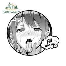 EARLFAMILY 5.1" Fill Me Up Car Sticker Anime Decal Caravan Trunk window Decorate
