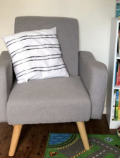 Vintage Danish Armchair Scandinavian Style Chair Vintage Retro Fabric Sofa Seat 