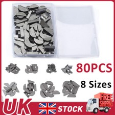 80Pcs Stainless Steel Semicircular Woodruff Key Kit Assortment With Storage Box