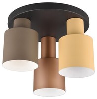 Trio Leuchten Agudo Deckenleuchte Deckenlampe Beige Braun Taupe 3-Flammig