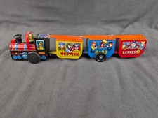 Vintage Wind-up Tin toy train 8400 Works 1950's Western Express TESTED