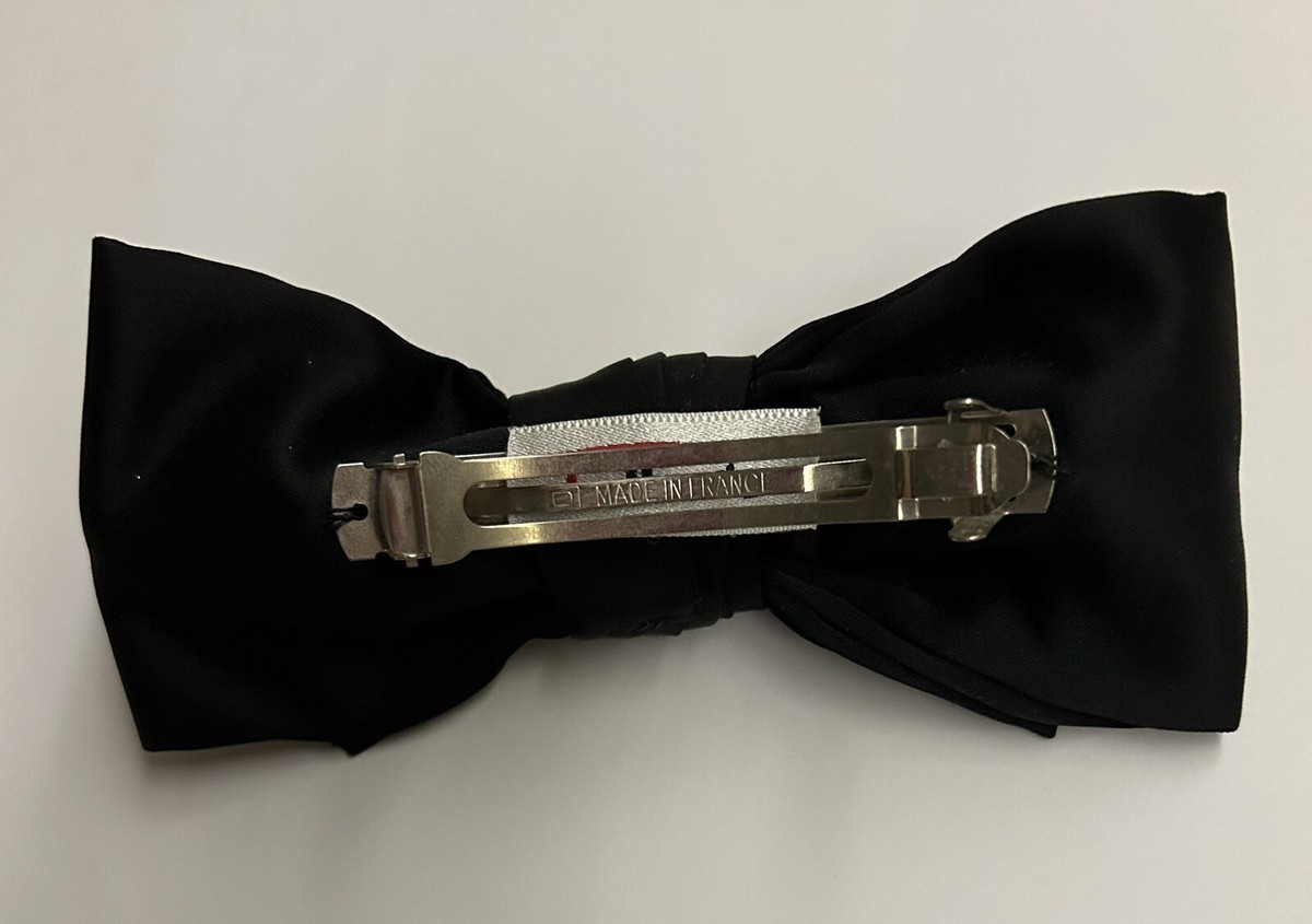 New French Clip Barrette Black Bow Talbots made in France | eBay display picture 2