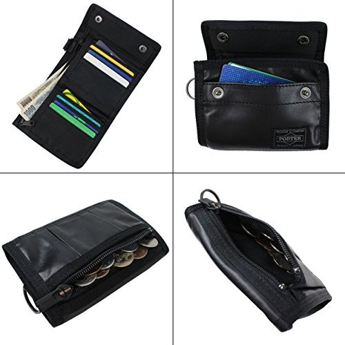 Yoshida & Co. PORTER ALOOF Bi-fold wallet 023-01084 Black