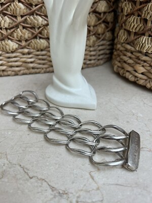 Vintage Rare HTF Slane and Slane Sterling Silver Double Link Bracelet 112 Grams
