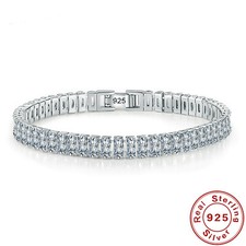 Damen Armband 925 Sterling Silber mit Zirkonia (Länge 18 cm)  Silberarmband 51G