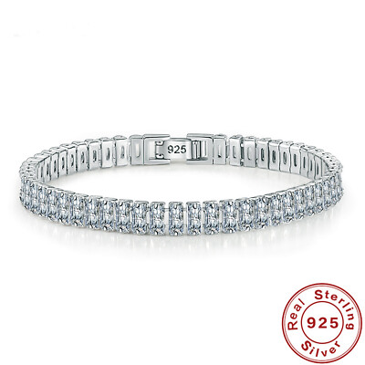 Damen Armband 925 Sterling Silber mit Zirkonia (Länge 18 cm)  Silberarmband 51G