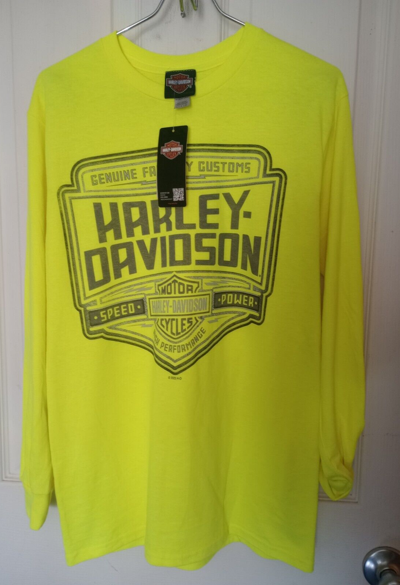 Harley Davidson T-Shirt Four-Corners Farmington Nm Safety Yellow S