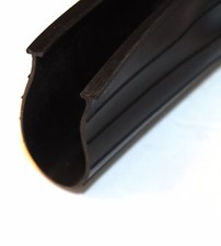 6" Garage Door Bottom Weather Seal - Black Vinyl- 1/4" T-Style, Various Widths