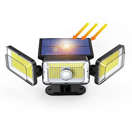 OOTDAY Solar Outdoor Sensori di Movimento Luci, Super Luminoso Luce di (v3c)