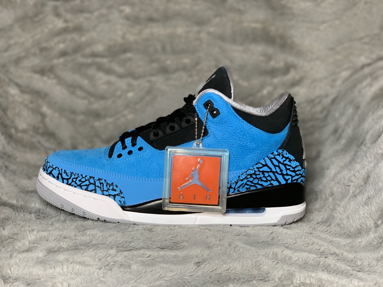 black and blue jordan 3